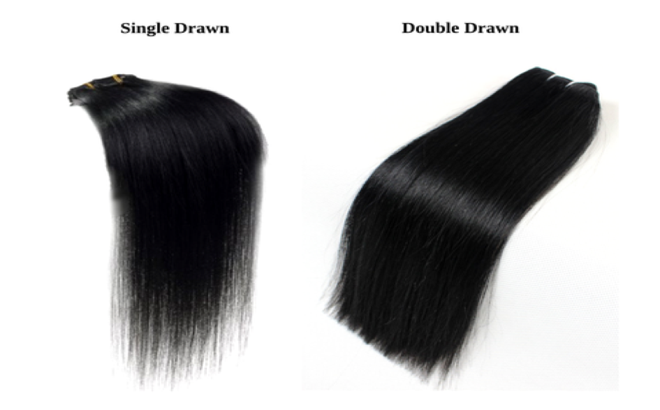 Difference between single and double drawn hair extension